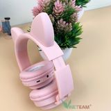  Tai nghe bluetooth 5.0 không dây Mèo đèn LED bass trầm tặng kèm jack 3.5mm -dc4612 