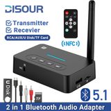  Bộ Chuyển Đổi Âm Thanh Disour D6 2 in1 Bluetooth 5.1 Hỗ Trợ Thẻ Nhớ Máy Phát Loa TV -DC5111 