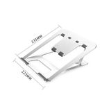  Giá đỡ laptop nhôm tản nhiệt, Giá nâng laptop có 6 nấc điều chỉnh làm bằng hợp kim nhôm cao cấp -dc3938 