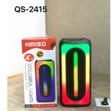  Loa bluetooth karaoke Xách tay Kimiso QS-2415 đèn led RGB bass không dây, tặng kèm mic hát có dây 