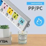  Ổ cắm điện đa năng thông minh kèm 2 cổng sạc USB đa năng và 4 lỗ cắm, Dây Cáp Dày Chất Lượng Cao 