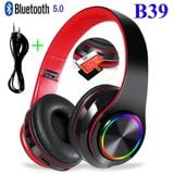  Tai Nghe Buetooth 5.0 Chụp Tai Bass Cực Mạnh B39 có thể gập lại Led nháy theo nhạc -hỗ trợ thẻ nhớ,có jack 3.5mm -dc3722 