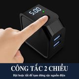 Cốc sạc nhanh 2 cổng USB 2.4A tự ngắt điện thông minh 