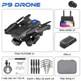  Máy Bay Điều Khiển Từ Xa Flycam P9 Camera Kép Cảm Biến Tránh Vật Cản, Đen led bắt mắ , Thời Gian Bay 30 Phút 