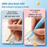  Bút chì kim bấm 2B cá heo ngòi 2.0mm có tay cầm định vị cho bé tập viết 