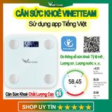  Cân Sức Khoẻ Điện Tử  phân tích  Lượng Mỡ Vinetteam AH -6 180kg Mặt Kính Cường Lực Chịu Va Đập tặng thước dây -dc4436 