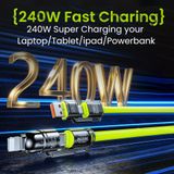  Cáp sạc 4 trong 1 sạc nhanh 240W KINGKONG WDC51 dây silicon 1.2m hỗ trợ cho Macbook ipad iphone 