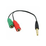  Cáp chia Audio 3.5mm ra mic và loa (Đen đỏ) -dc1014 