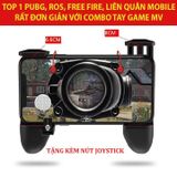  Tay cầm hỗ trợ game 3 trong 1 dòng MV có 2 nút Joystick di chuyển và cặp nút bắn PUBG chuyên dụng cho điện thoại -dc3153 