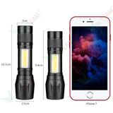  Đèn pin siêu sáng mini bin sạc điện usb bóng led xpe cob có zoom chống nước cầm tay chuyên dụng 