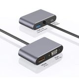  Đầu chuyển đổi Usb Type-C To USB-C HDMI độ phân giải 4K , VGA USB 3.0, 4 trong 1, hỗ trợ SS MHL 
