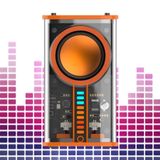  Loa Bluetooth mini không dây BYZ K07 siêu trầm thiết kế cổ điển trong suốt Led nháy theo nhạc Pin 4 giờ -dc5027 