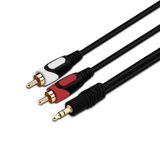  Dây Loa 3.5mm Sang 2 Đầu AV 1,8m -Cáp Audio 3.5 Ra 2 Đầu RCA JQB-122 -DC3365 