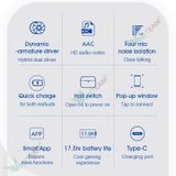 Tai nghe Bluetooth QCY T11 4 micro siêu đàm thoại Bluetooth 5.0 TWS True Wireless chống nước, mồ hôi IPX5 