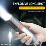 Đèn Pin LED  Siêu Sáng Chống Thấm Nước Kèm Móc Tiện Dụng Ánh Sáng Trắng An Toàn Cho Mắt 