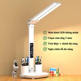  Đèn học chống cận, đèn học để bàn Có màn hình LCD hiển thị đa thông tin 3 màu tùy chỉnh, xoay 180 độ 