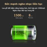  [Nhập Khẩu] Loa gỗ Super Bass Vi tính -Loa bluetooth âm thanh nổi HIFI Stereo speaker W5 -dc2179 