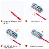  Cút nối dây điện nhanh KV 2 pha 2 cổng vào 2 cổng ra PCT-222 250v 32a 