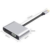  Đầu chuyển đổi Usb Type-C To USB-C HDMI độ phân giải 4K , VGA USB 3.0, 4 trong 1, hỗ trợ SS MHL 