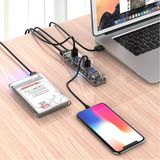  Hub chia 7 cổng USB 3.0 Orico F4U-U3 / F7U-U3-CR TRANSPARENT  Tốc độ truyền 5Gbp Loại trong suốt 