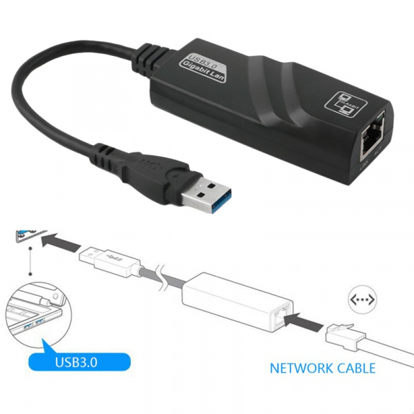 Cáp chuyển đổi mạng LAN USB 3.0 sang 10 / 100 / 1000 Mbps Gigabit RJ45 cho PC MAC