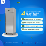  Tủ Mát 2 Cánh 600L KISTEM KIS-XFGN25R, Hệ Thống Làm Lạnh Gián Tiếp 