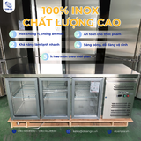  Bàn Mát 3 Cánh Kính, 339L KISTE KIS-XFT17RG, Công Nghệ Làm Lạnh Gián Tiếp 