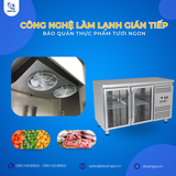  Bàn Mát 2 Cánh Kính, 228L Kistem KIS-XFT13RG, Công Nghệ Làm Lạnh Gián Tiếp 