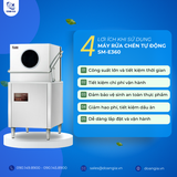  Máy Rửa Bát SOLOMON SM-E360 Công Suất 60 Racks/ 30 Racks 