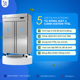  Tủ Đông Mát 4 Cánh KISTEM KIS-XD45HRF, Công Nghệ Làm Lạnh Trực Tiếp 