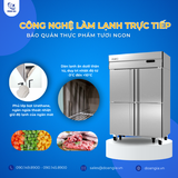 Tủ Mát 4 Cánh 820L KISTEM KIS-XD45R, Công Nghệ Làm Lạnh Trực Tiếp 