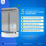  Tủ Đông Mát 4 Cánh 800L KISTEM KIS-XF45HRF, Công Nghệ Làm Lạnh Gián Tiếp 