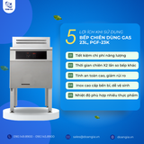  Bếp Chiên Nhúng Dùng Gas 23L PASECO PGF-23K 