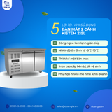  Tủ Bàn Mát 1M2, 215L KISTEM KIS-XFT12R, Công Nghệ Làm Lạnh Gián Tiếp 