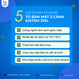  Tủ Bàn Mát 1M5, 2 Cánh KISTEM KIS-XFT15R, Công Nghệ Làm Lạnh Gián Tiếp 
