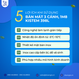  Bàn Mát 3 Cánh 1M8, 398L KISTEM KIS-XFT18R, Công Nghệ Làm Lạnh Gián Tiếp 