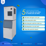  Máy Làm Đá 180kg/Ngày, Nhập Khẩu Hàn Quốc LASSELE LMI-500A & Thùng Đá LB-300S 118L 