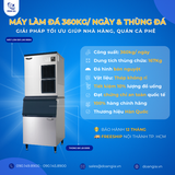  Máy Làm Đá Công Suất 360Kg/ Ngày, LASSELE LMI-900A & Thùng Đá LB-500S 167L 