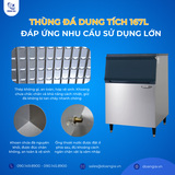  Máy Làm Đá Công Suất 360Kg/ Ngày, LASSELE LMI-900A & Thùng Đá LB-500S 167L 