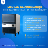  Máy Làm Đá Công Nghiệp Đặt Quầy, Công Suất 55kg/ ngày, Đá Hình Bán Nguyệt LASSELE LUI-150 