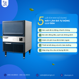  Máy Làm Đá Công Nghiệp Đặt Quầy, Công Suất 55kg/ ngày, Đá Hình Bán Nguyệt LASSELE LUI-150 