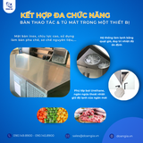  Tủ Bàn Mát 2 Cánh, 220L KISTEM KIS-XFT13R, Công Nghệ Làm Lạnh Gián Tiếp 