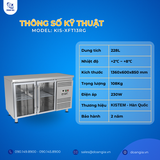  Bàn Mát 2 Cánh Kính, 228L Kistem KIS-XFT13RG, Công Nghệ Làm Lạnh Gián Tiếp 