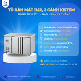  Tủ Bàn Mát 2 Cánh 1M2 KISTEM KIS-XDT12R, Công Nghệ Làm Lạnh Trực Tiếp 