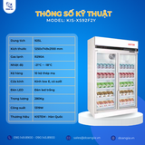  Tủ Đông Trưng Bày 2 Cánh Kính, Dung Tích 925L KISTEM KIS-XS92F2Y 