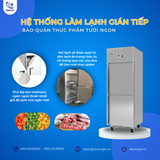  Tủ Mát 2 Cánh 600L KISTEM KIS-XFGN25R, Hệ Thống Làm Lạnh Gián Tiếp 