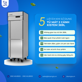  Tủ Mát 2 Cánh 369L KISTEM KIS-XD25R, Công Nghệ Làm Lạnh Trực Tiếp 