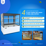  Tủ Mát Trưng Bày Bánh 325L, Cánh Kính 3 Tầng KISTEM KIS-XFS15RS 
