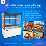  Tủ Mát Trưng Bày Cánh Kính, 205L, Cánh Kính 3 Tầng KISTEM KIS-XFS12RS 