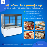  Tủ Mát Trưng Bày Bánh 325L, Cánh Kính 3 Tầng KISTEM KIS-XFS15RS 
